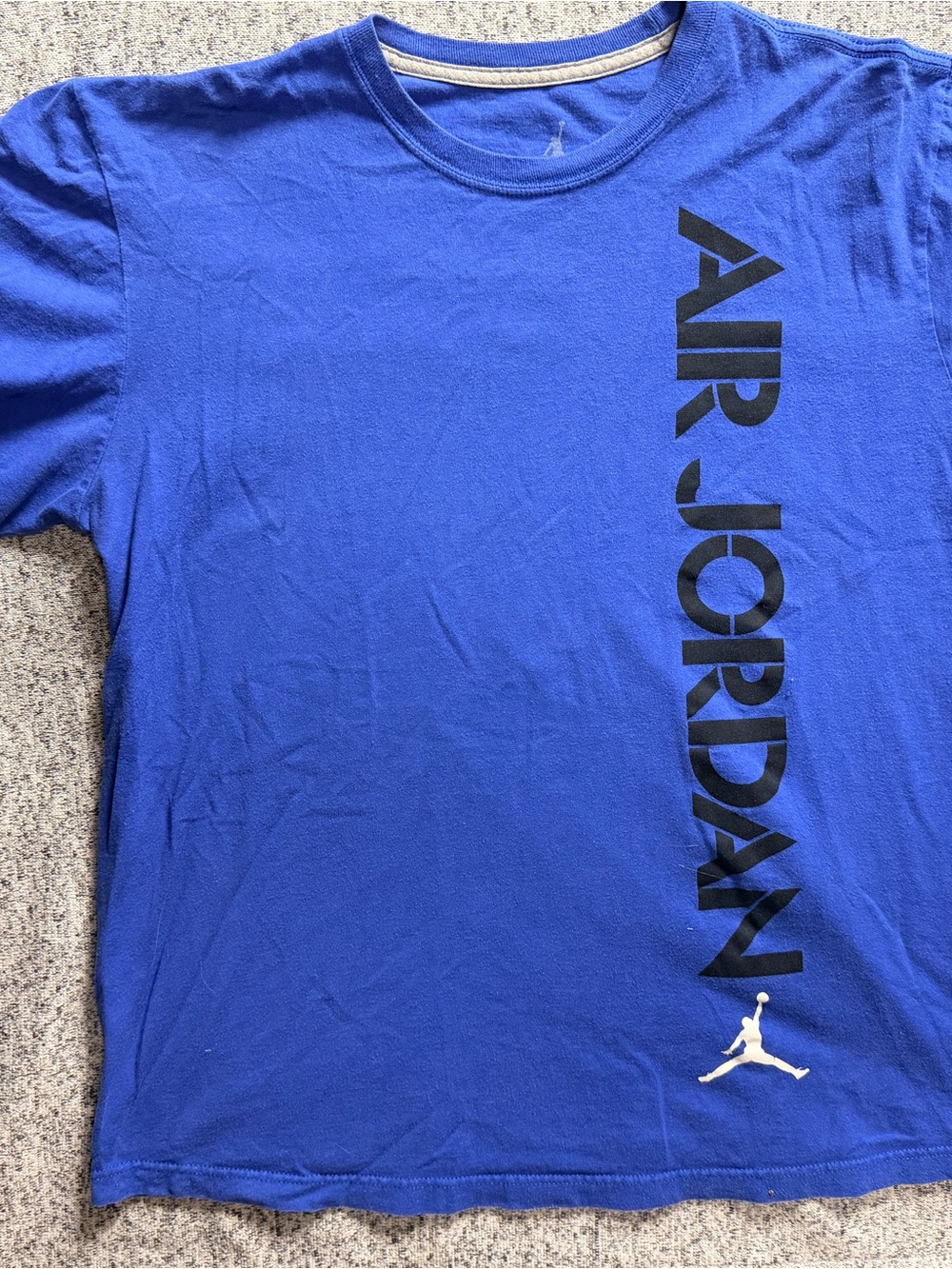 Jordan Royal Blue Vertical 'Air Jordan' Logo Tee